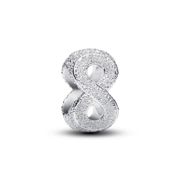 Pandora Moments Textured Infinity Symbol Mini Charm