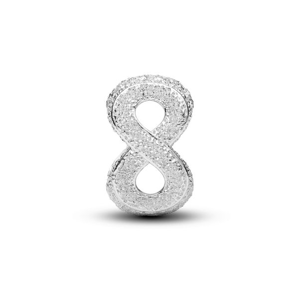 Pandora Moments Textured Infinity Symbol Mini Charm