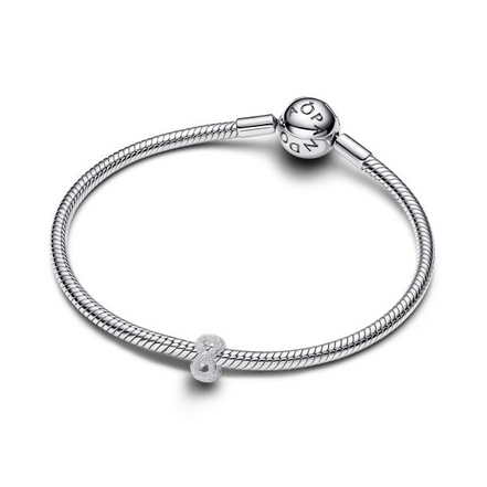 Pandora Moments Textured Infinity Symbol Mini Charm