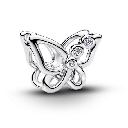 Pandora Moments Silver Butterfly Openwork Charm