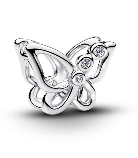 Pandora Moments Silver Butterfly Openwork Charm