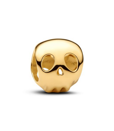 Pandora Moments 14K Gold-Plated Skull Mini Charm