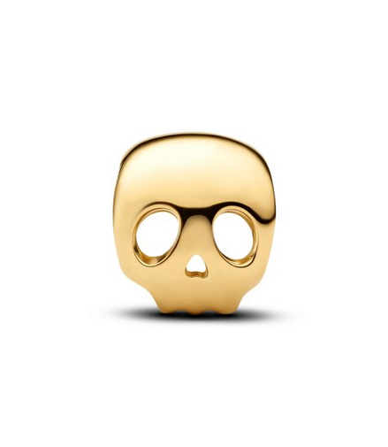 Pandora Moments 14K Gold-Plated Skull Mini Charm