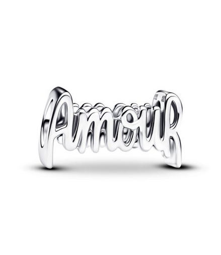 Pandora Moments Silver Amour Script Charm