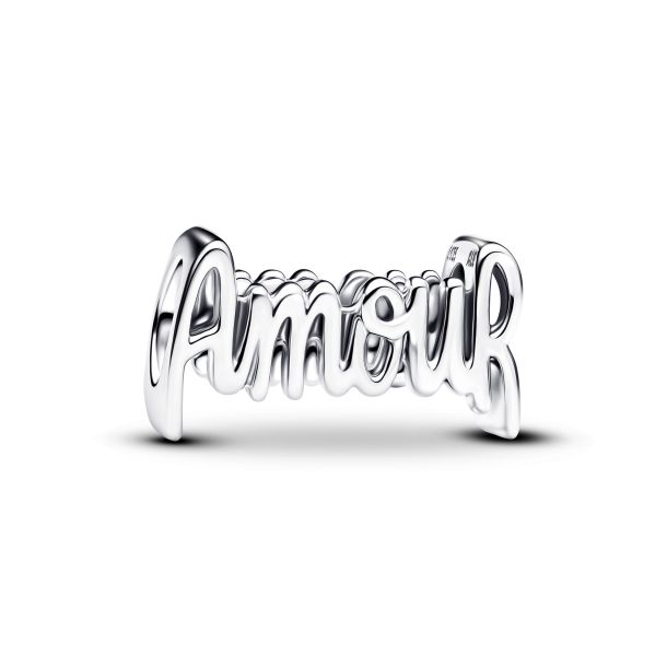 Pandora Moments Silver Amour Script Charm