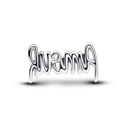 Pandora Moments Silver Amour Script Charm