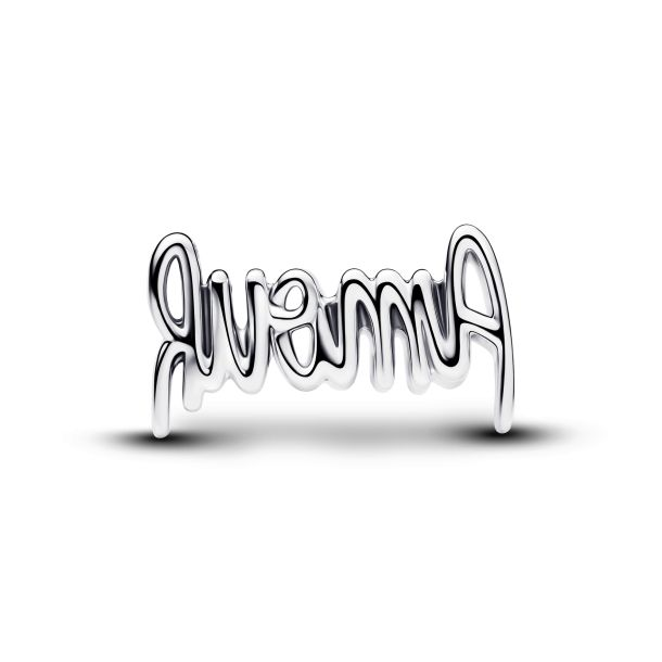 Pandora Moments Silver Amour Script Charm