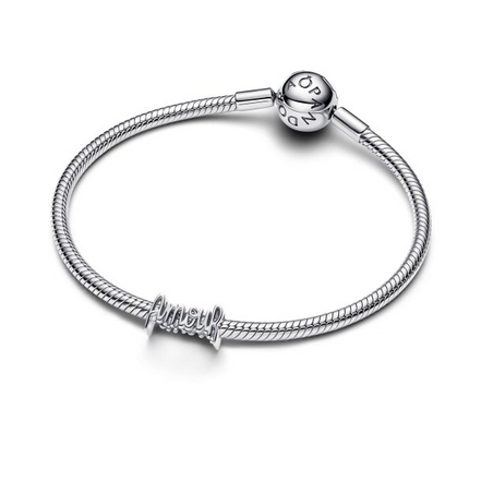 Pandora Moments Silver Amour Script Charm