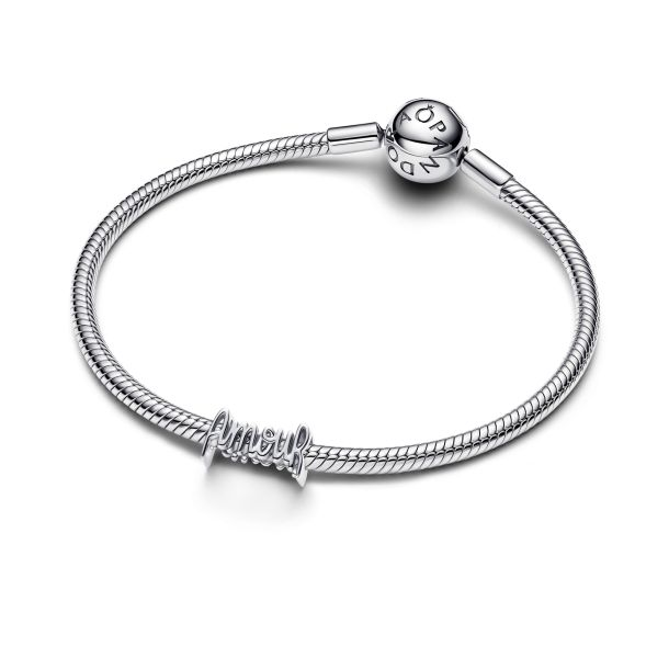 Pandora Moments Silver Amour Script Charm