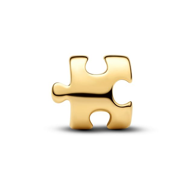 Pandora Moments 14K Gold-Plated Puzzle Piece Mini Charm