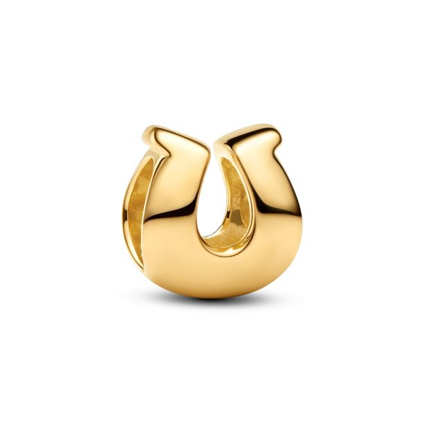 Pandora Moments 14K Gold-Plated Horseshoe Mini Charm