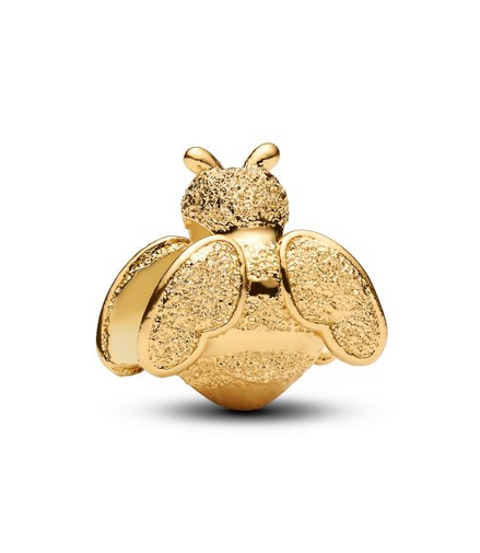 Pandora Moments 14K Gold-Plated Textured Bee Mini Charm