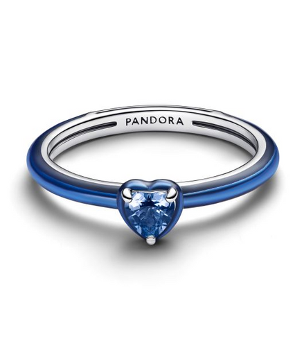 Pandora ME Blue Chakra Heart Ring Size 7