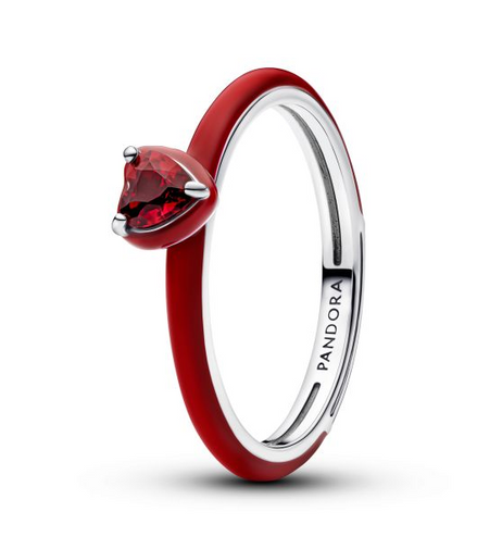 Pandora ME Red Chakra Heart Ring Size 7