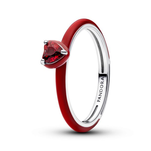 Pandora ME Red Chakra Heart Ring Size 7