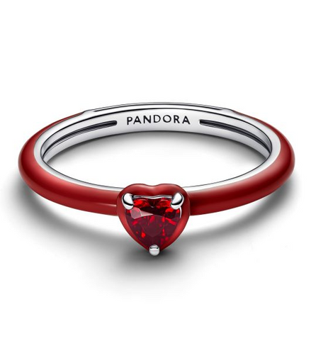 Pandora ME Red Chakra Heart Ring Size 7