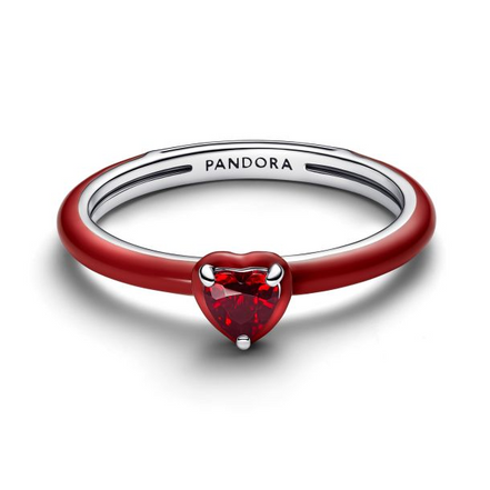 Pandora ME Red Chakra Heart Ring Size 7
