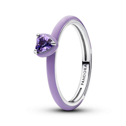 Pandora ME Purple Chakra Heart Ring Size 7