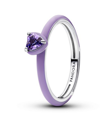 Pandora ME Purple Chakra Heart Ring Size 7