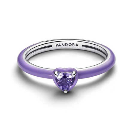 Pandora ME Purple Chakra Heart Ring Size 7