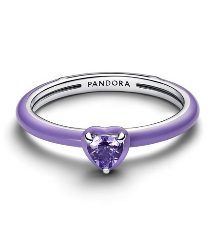 Pandora ME Purple Chakra Heart Ring Size 7