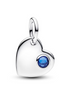Pandora Moments September Engravable Heart Blue Stone Dangle Charm