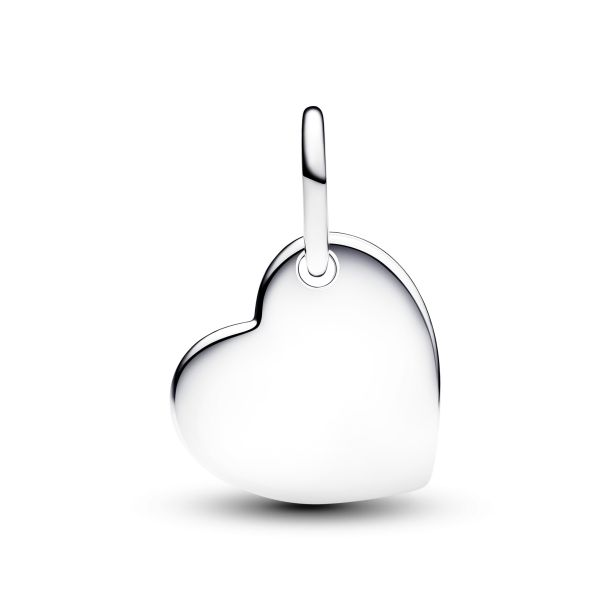 Pandora Moments Silver July Engravable Heart True Red Stone Dangle Charm