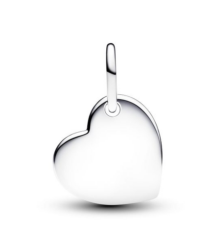 Pandora Moments June Engravable Heart White Stone Dangle Charm