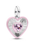 Pandora ME/Moments Silver Radiating Pink Heart Medallion Charm