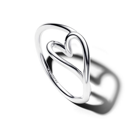 Pandora Essence Organically Shaped Heart Small Ring Size 7