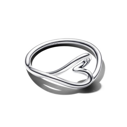 Pandora Essence Organically Shaped Heart Small Ring Size 7