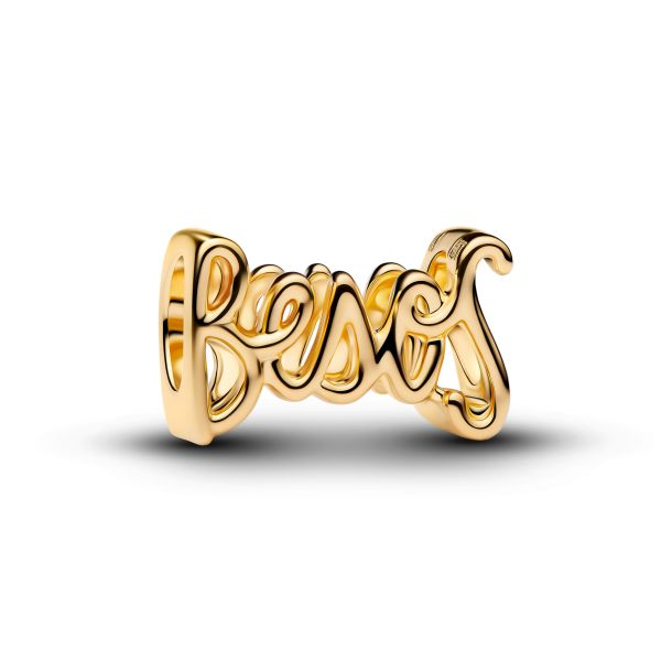 Pandora Moments Besos Script Gold-Plated Charm