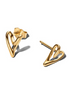 Pandora Essence 14K Gold-Plated Organically Shaped Heart Stud Earrings