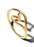 Pandora Essence 14K Gold-Plated Organically Shaped Heart Small Ring Size 7