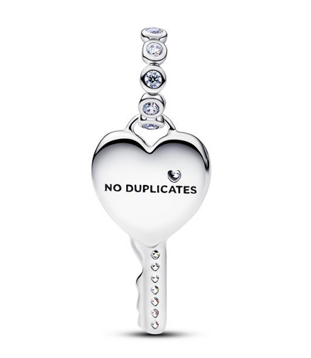 Pandora Opalescent Heart Key Dangle Charm