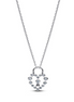 Pandora Moments Sparkling Heart Padlock Pendant Necklace 50"