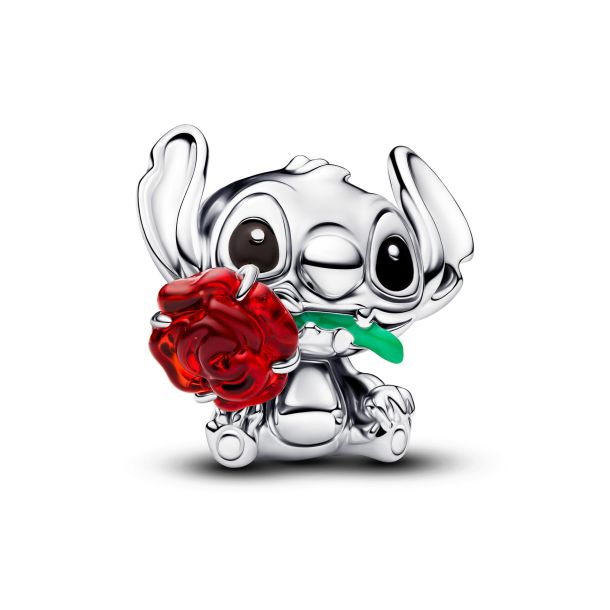 Pandora X Disney Stitch Rose Murano Glass Charm