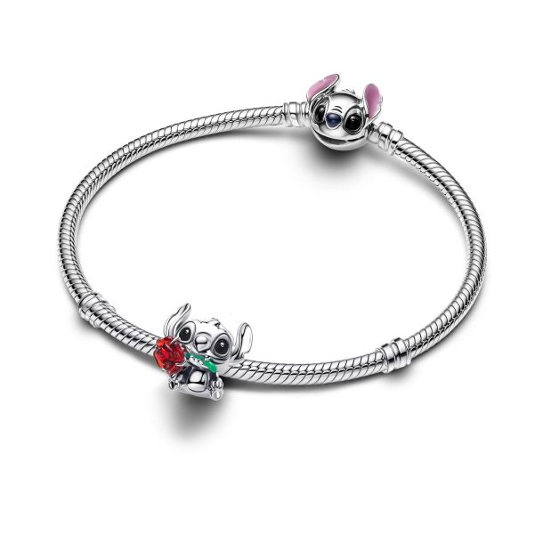Pandora X Disney Stitch Rose Murano Glass Charm