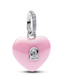 Pandora Moments Pink Ceramic Heart Padlock Dangle Charm