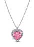 Pandora Timeless Pink Halo Heart Collier Necklace 45"
