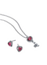 Pandora Timeless Silver Elevated Red Heart And Key Jewelry Gift Set