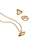 Pandora Essence 14K Gold-Plated Golden Organic Heart Jewelry Gift Set