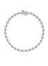 Lafonn Silver 3.30 CTW Simulated Diamond Link Bezel Tennis Bracelet 6.8"