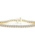 Lafonn Sterling Silver And Gold-Plated 5.50 Simulated Diamond Classic Tennis Bracelet 6.75"