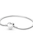 Pandora Moments Silver Engraveble Heart Clasp Snake Chain Bracelet Size 18