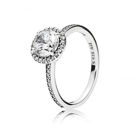 Round Sparkle Halo Ring Size 9