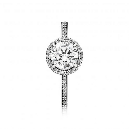 Round Sparkle Halo Ring Size 9
