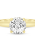 14K Yellow Gold 0.05 CTW Diamond Round Shaped Semi-Mount Engagement Ring