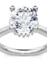 14K White Gold 0.16 CTW Round Diamond Hidden Halo Semi-Mount Engagement Ring