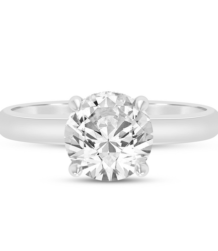 14K White Gold 0.05 CTW Diamond Round Shaped Semi-Mount Engagement Ring